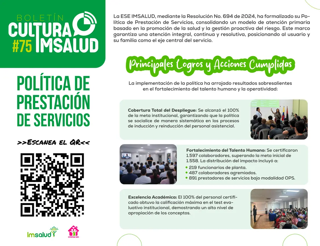 Boletín 75 - Política de prestación de servicios